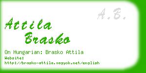 attila brasko business card